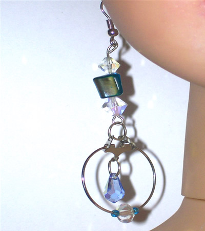 HIPPIE Earings - Blue shell HIPPIE Earings - Blue shell